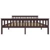 vidaXL Estructura cama sin colch&oacute;n madera pino marr&oacute;n oscuro 180x200cm