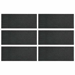 vidaXL Piedra decorativa 6 pcs Negro 60,5 x 25 x 2 cm Goma