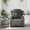 vidaXL Sill&oacute;n de masaje reclinable cuero sint&eacute;tico gris