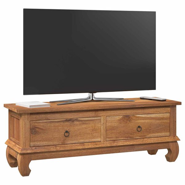 vidaXL Soporte de TV Natural 110 x 35 x 40 cm Madera de teca maciza