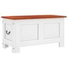 vidaXL Ba&uacute;l de almacenaje con tapa madera de acacia marr&oacute;n y blanco