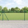 vidaXL Poste de Valla Verde 50 x 1 m (malla de 16 x 16 mm) Acero y PVC