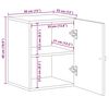 vidaXL Mueble de ba&ntilde;o de pared de madera maciza mango negro 38x33x48cm