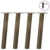 vidaXL Patas para mesa de centro 4 unidades de acero natural, 42 cm, acero