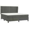 vidaXL Cama box spring con colch&oacute;n terciopelo gris oscuro 160x200 cm
