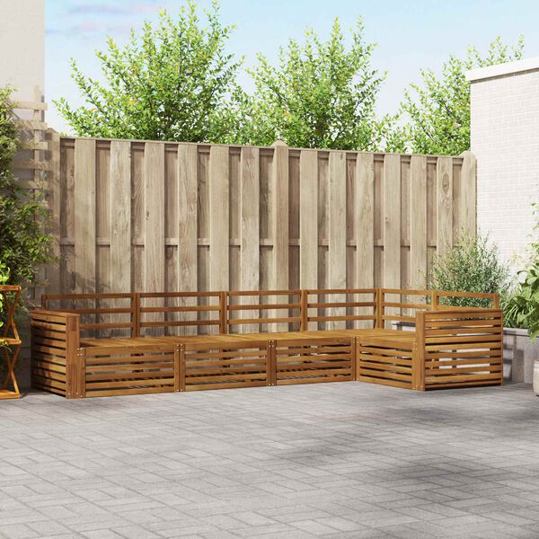 vidaXL Conjunto de sof&aacute;s de exterior 5 pcs Natural