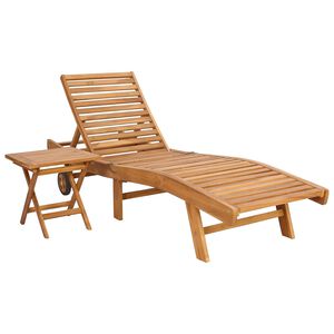 vidaXL Tumbona 2 uds. Madera de teca maciza Marr&oacute;n