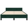 vidaXL Estructura cama sin colch&oacute;n terciopelo verde oscuro 120x200 cm