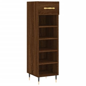 vidaXL Zapatero madera de ingenier&iacute;a roble marr&oacute;n 30x35x105 cm