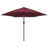 vidaXL Sombrilla de jard&iacute;n con palo de metal rojo burdeos 300 cm
