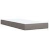 vidaXL Cama box spring con colch&oacute;n tela gris taupe 100x200 cm
