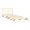 vidaXL Estructura cama palets sin colch&oacute;n madera maciza pino 120x200cm
