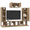 vidaXL Conjunto de mueble de TV 7 pcs Roble artesanal