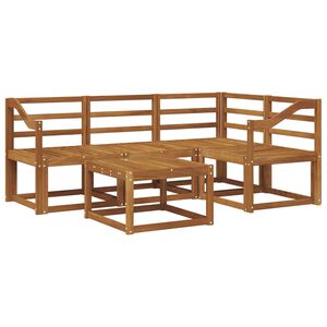 vidaXL Conjunto de sof&aacute;s de exterior 5 pcs Natural