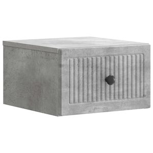 vidaXL Mesita de Noche de Pared Gris Hormig&oacute;n 33 x 34,5 x 20 cm
