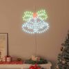 vidaXL Campana de Navidad con 144 LED Multicolor 56 x 46 cm PVC