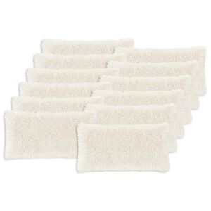 vidaXL Funda de almohada 12 uds. HEERLEN Blanco 40 x 80 cm Fleece PV