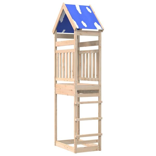 vidaXL Torre de Juego Marr&oacute;n 52,5 x 85 x 265 cm Madera de pino macizo