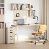vidaXL Tablero escritorio rectangular madera maciza roble sin tratar