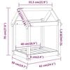 vidaXL Cama para perros madera maciza de pino gris 61x50x70 cm