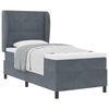vidaXL Cama tipo Box Spring Manual Gris oscuro 190 x 90 cm Terciopelo