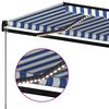 vidaXL Toldo retráctil manual con LED azul y blanco 400x300 cm