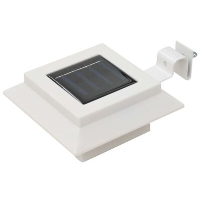 vidaXL Lámparas solares de exterior LED cuadradas 6 uds 12 cm blanco