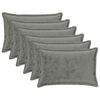 vidaXL Funda de almohada 6 pcs HOUTEN Gris oscuro 50 x 80 cm Franela