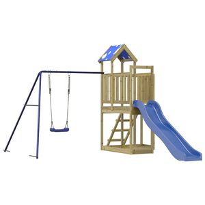 vidaXL Parque infantil de exterior madera de pino impregnada