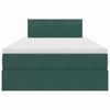 vidaXL Cama con almacenamiento Verde oscuro 120 x 200 cm Terciopelo
