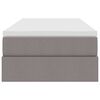 vidaXL Cama con almacenamiento y colch&oacute;n Taup&eacute; 100 x 200 cm Poli&eacute;ster