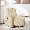 vidaXL Sillón reclinable de masaje eléctrico tela color crema