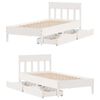 vidaXL Estructura de cama sin colchón madera de pino blanca 90x200 cm