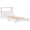 vidaXL Estructura de cama sin colch&oacute;n madera maciza blanca 75x190 cm