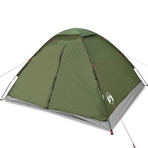vidaXL Tienda de campa&ntilde;a igl&uacute; para 4 personas impermeable verde oliva