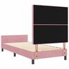 vidaXL Cama tipo Box Spring con cabecera Rosa 90 x 200 cm Terciopelo
