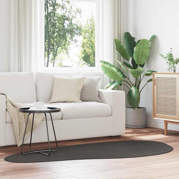 vidaXL Alfombra HUARTE Antracita 100 x 200 cm Poliéster