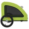 vidaXL Remolque de bicicleta mascotas hierro tela Oxford verde