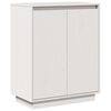 vidaXL Aparador de madera maciza de pino blanco 60x34x75 cm