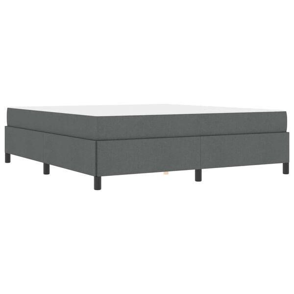 vidaXL Cama tipo Box Spring Gris oscuro 180 x 200 cm tela