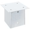 vidaXL Bases para postes cuadradas 4 uds. Plata 141x141 mm