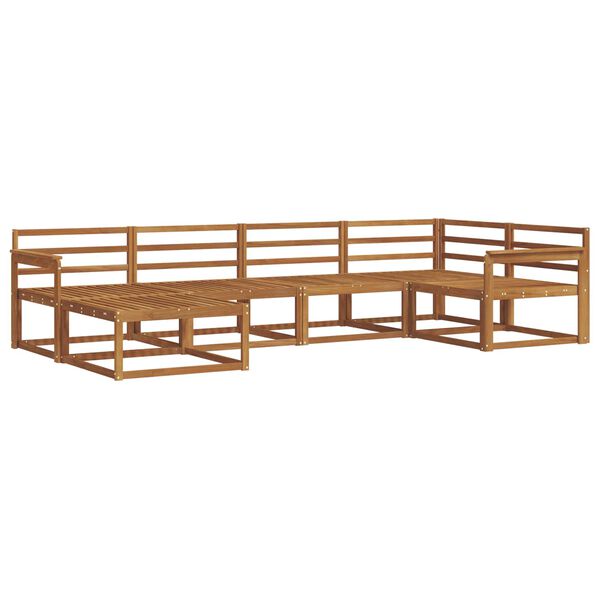 vidaXL Conjunto de sof&aacute;s de exterior 6 pcs Natural