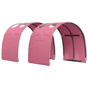 vidaXL T&uacute;nel de cama 2 pcs Rosa 211 x 67.5 x 2 cm Poli&eacute;ster
