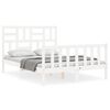 vidaXL Estructura de cama sin colch&oacute;n madera de pino blanca 140x200 cm