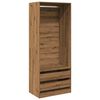 vidaXL Armario de madera de ingenier&iacute;a roble artesanal 80x50x200 cm