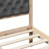 vidaXL Estructura de cama con cabecera Gris oscuro 100 x 200 cm
