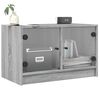 vidaXL Mueble de TV con puertas de vidrio gris Sonoma 68x37x42 cm
