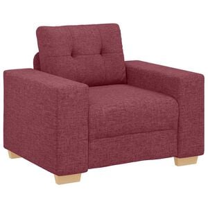 vidaXL Sill&oacute;n sof&aacute; rojo vino 100x78x80 cm Tela