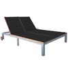vidaXL Tumbona 2 personas con coj&iacute;n madera maciza de acacia y acero