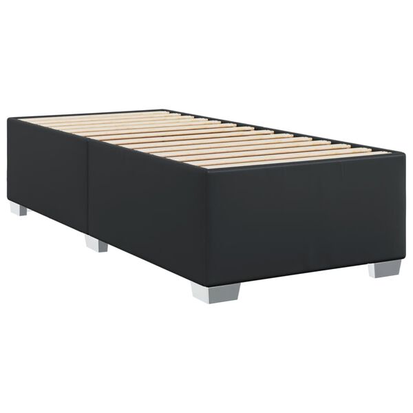 vidaXL Estructura de cama sin colchón cuero sintético negro 100x200 cm